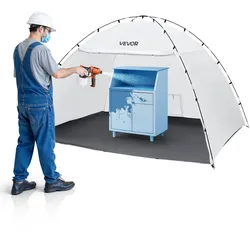 VEVOR tragbares Lackierkabinenzelt (293x230x188 cm Arbeitsbereich) Sprühfarbenzelt für Sprühmalerei, wasserfeste Farbkabine mit integriertem Boden & aufrollbarer Tür für Schränke Stühle Tische
