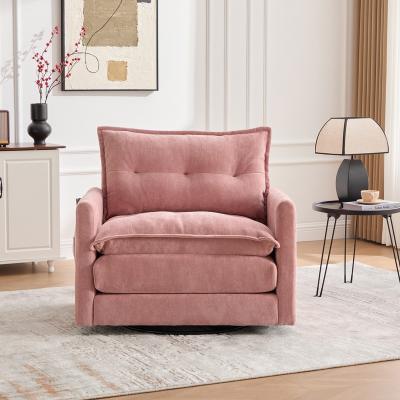 Unbranded "36.22"" Chenille Upholstered Swivel Chair Arm Chair（Set of One/Two）"