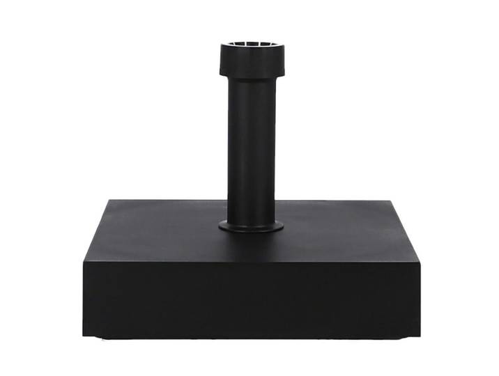 Jan Kurtz Sonnenschirmständer, Schwarz, Kunststoff, Stein, 40x10x40 cm, Transportgriff, Rollen, Sonnenschutz, Sonnenschirmständer