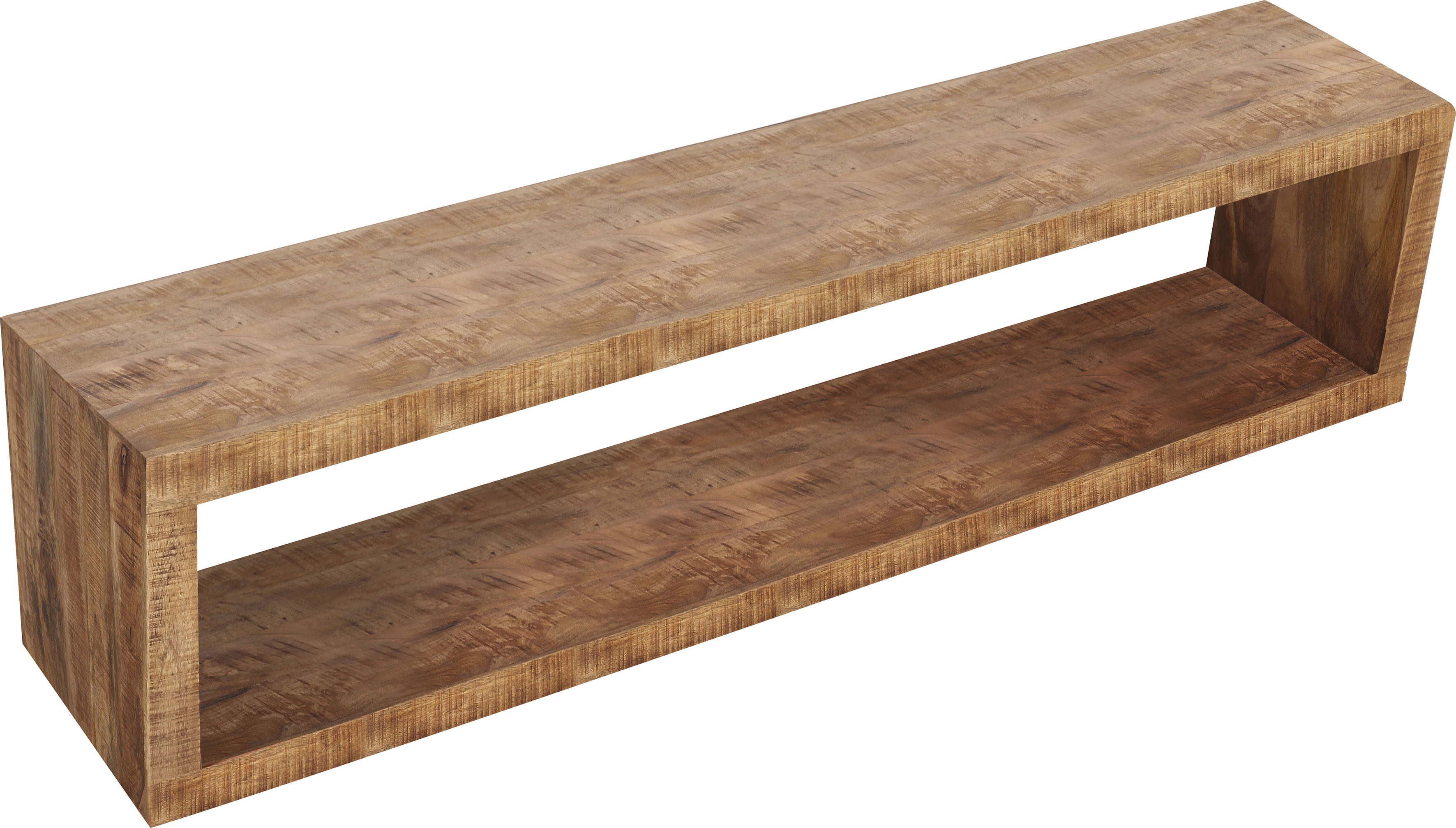 Wandregal MÖBILIA, braun, B:80cm H:20cm T:15cm, Massivholz, Regale, Wandregal