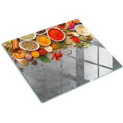 GLASPLATTE 60x52 cm Gewürzmischung
