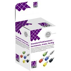 TRU COMPONENTS Laborsteckverbinder-Sortiment Buchse, Einbau vertikal Blau, Gelb, Grün, Schwarz, Rot, Silber 12 Teile T1906C141