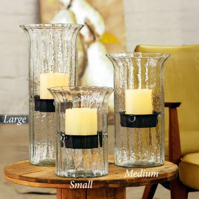 Kalalou Shine Bright Rustic Candleholder Clear, Medium, Clear