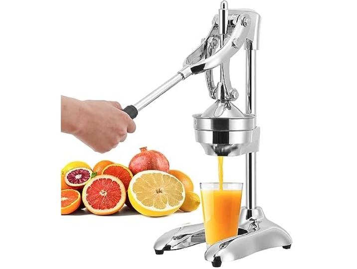 Effiziente manuelle Zitruspresse aus Edelstahl – robuste Orangenpresse, kommerzielle Handpresse, Fruchtsaftverarbeitungsmaschine – Top-bewertetes Saftwerkzeug