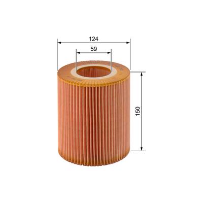 BOSCH Luftfilter 1457433715 Filtereinsatz 150mm für Mercedes