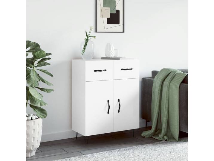 vidaXL Sideboard blanc brillant 69\,5x34x90 cm Bois composite