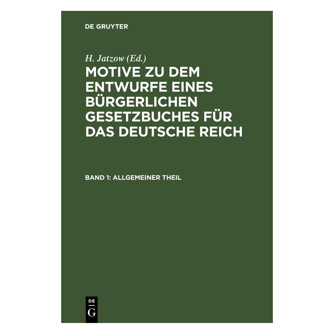 De Gruyter Allgemeiner Theil (Deutsch, Hardcover) (67780301)
