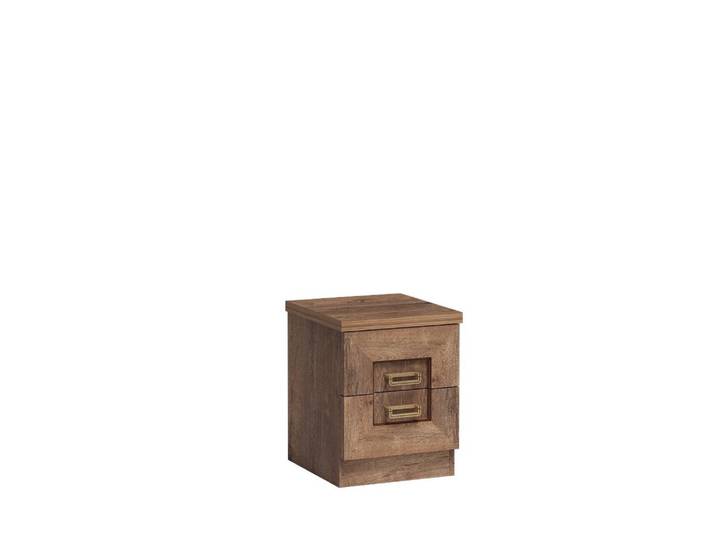 Masseno Nachttisch UDINE Nachtschrank Beistelltisch für Schlafzimmer 40 x 50 x 44 cm Braun