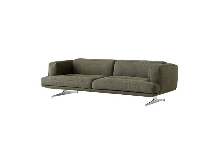 &Tradition Inland AV23 3-Sitzer Sofa Clay 0014-polished Aluminium
