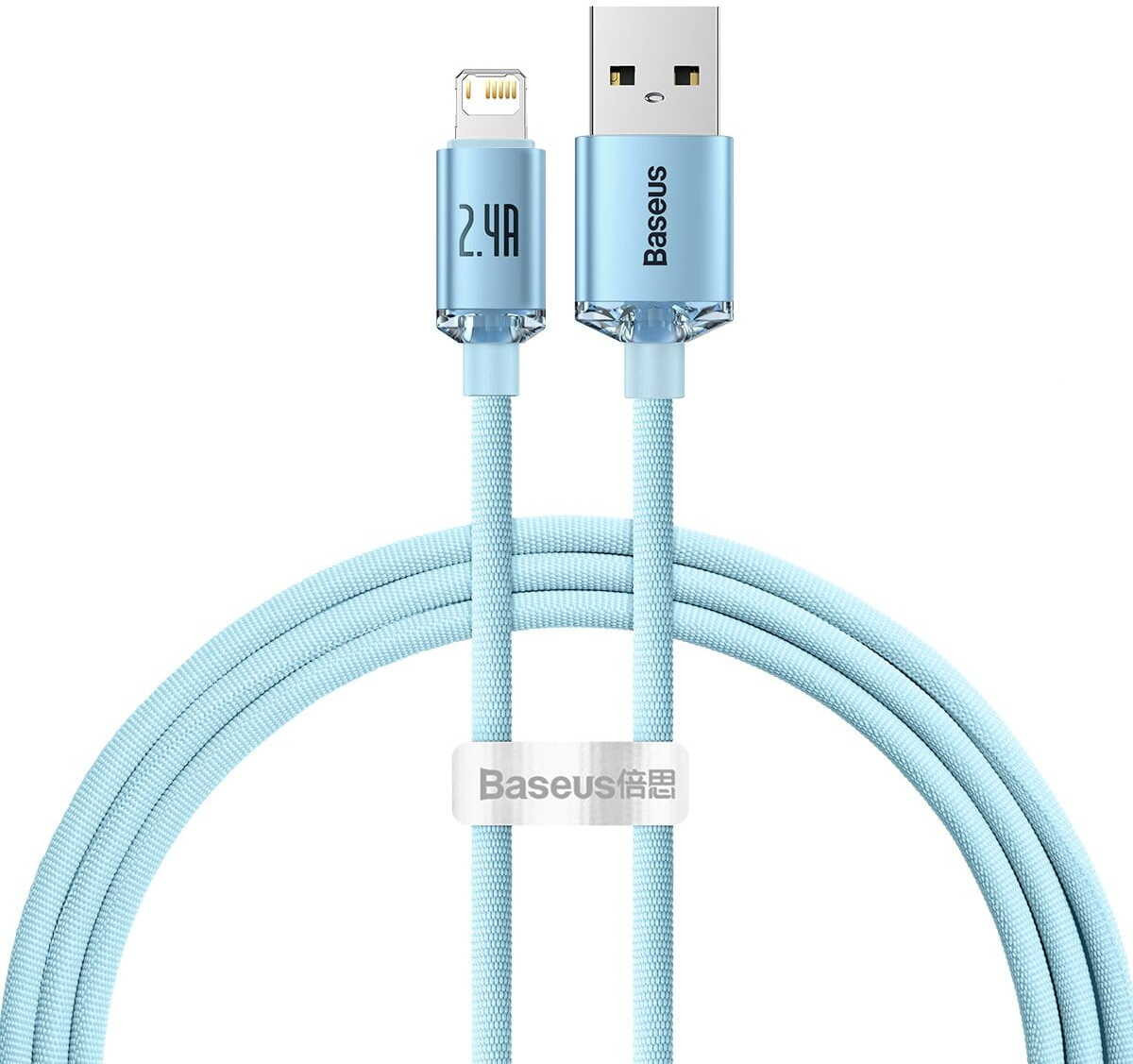 Baseus Crystal Shine USB-kabel, 2,4 A, 1,2 meter