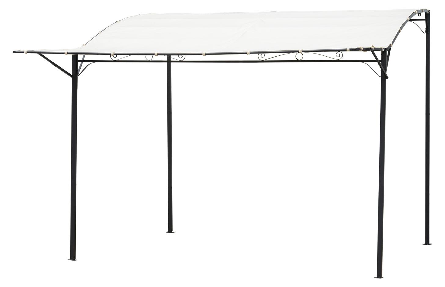 Outsunny Pavillon Gartenpavillon Markise mit klappbarem Seitendach 300 x 250 cm