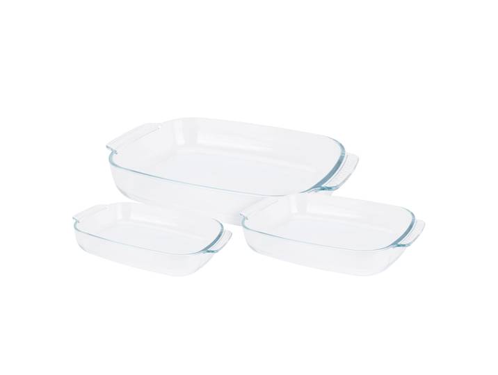 Auflaufform Set Glas 3-teilig
