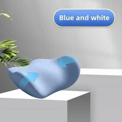 Uplifted Finds Special Lumbar Support Cushion Memory Cotton Back And Bed Lumbar Pillow blue