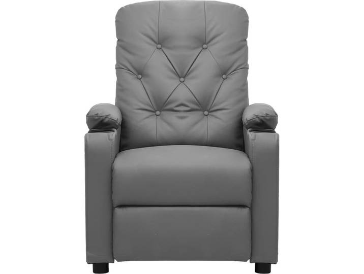 vidaXL Fauteuil relax gris similicuir