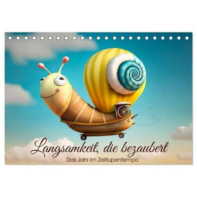 Langsamkeit, die bezaubert. Das Jahr im Zeitlupentempo. (Tischkalender 2027 DIN A5 quer), CALVENDO Monatskalender