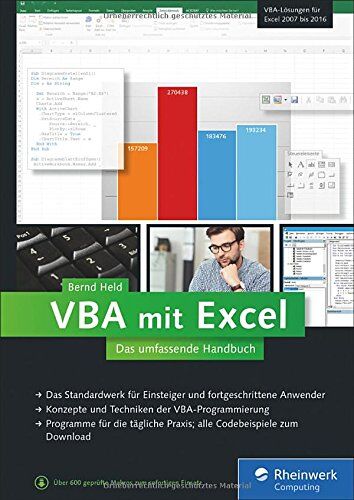 Bernd Held - VBA mit Excel: Das umfassende Handbuch. Konzepte und Techniken der VBA-Programmierung. Das Standardwerk für Einsteiger und fortgeschrittene Anwender - Preis vom 09.10.2026 07:28:09 h