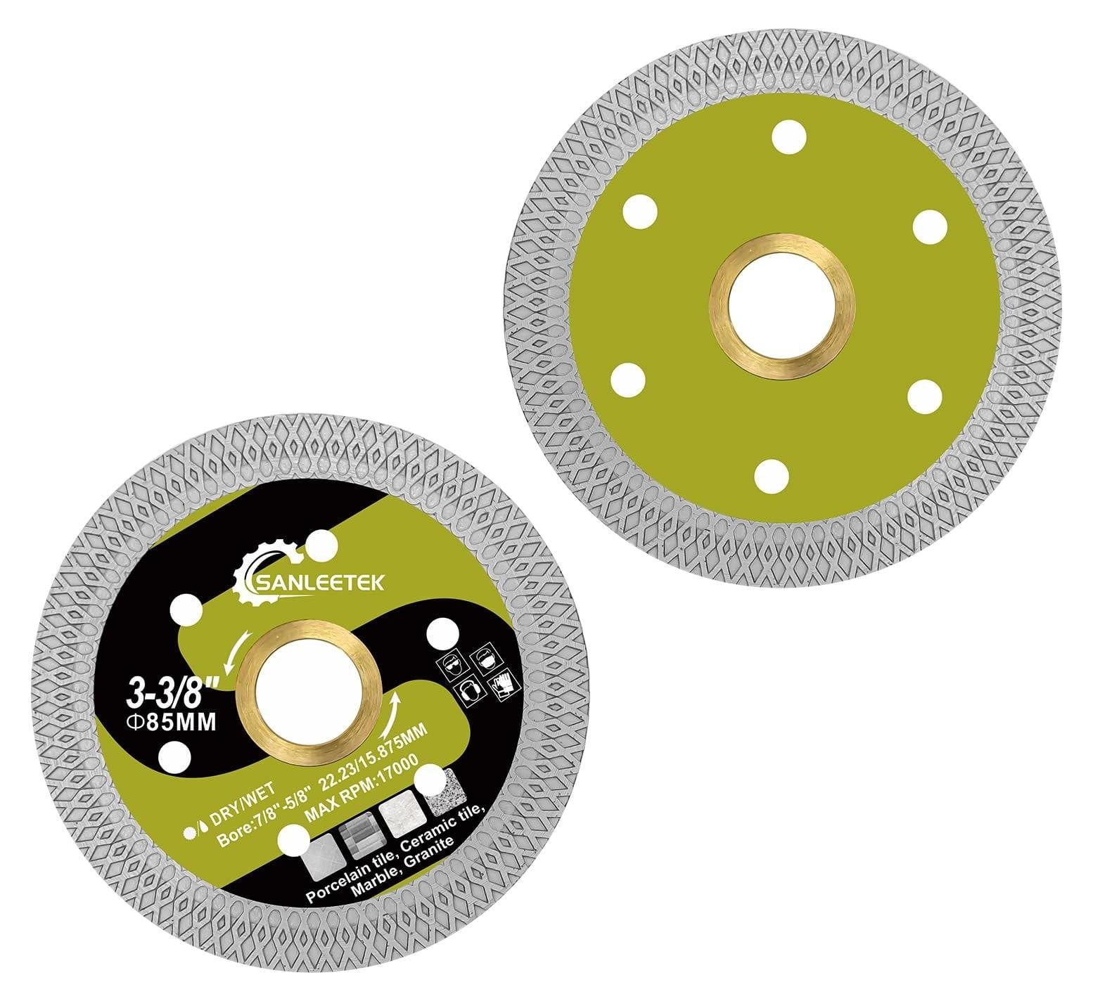 Set van 2 diamant snijschijven voor tegels 85 mm