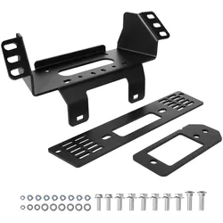 VEVOR Anhängerkupplung Seilwinde Montageplatte, 907–1633 kg Kapazität, Halterung für 2010–2021 Polaris Ranger Rescue-Modelle, mit 3-Loch-Montage, pulverbeschichteter Stahl, schwarz
