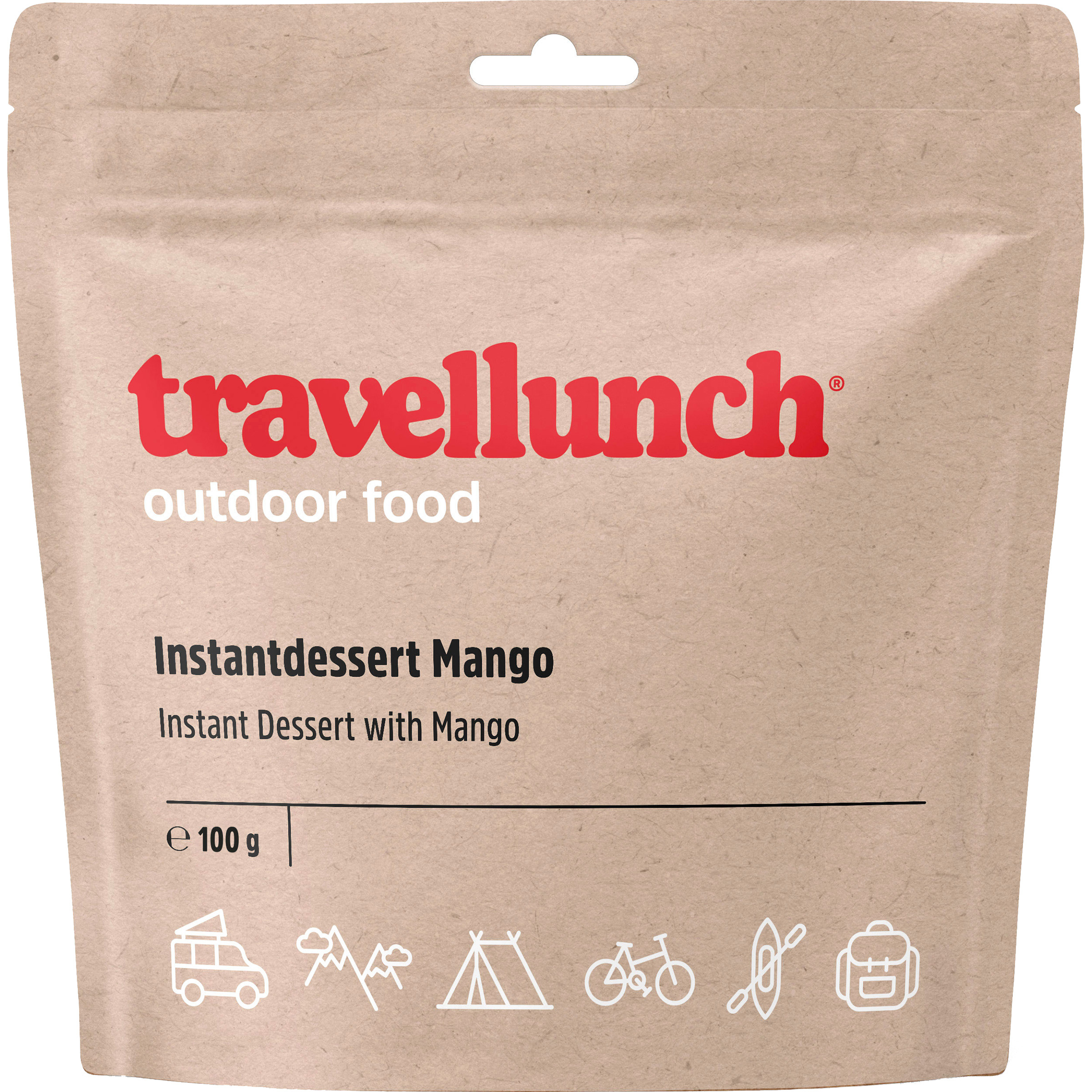 Travellunch Instantdessert Mango Trekkingnahrung beige Größe 100g