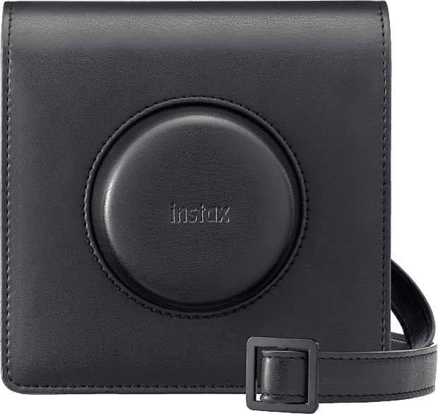 Funda cámara - Fujifilm Instax Wide Evo, Cuero sintético, Negro