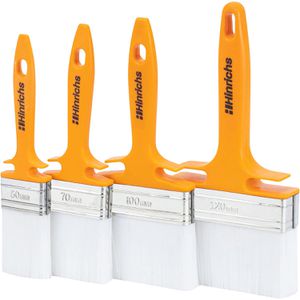 Hinrichs Malerpinsel 3880 Set, 4-teilig, Flachpinsel, Synthetikborste, für Lack & Lasur