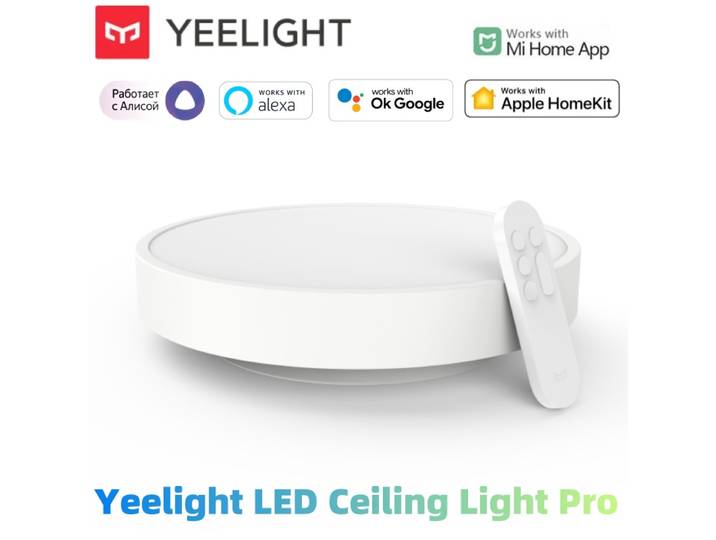 Yeelight – plafonnier LED intelligent PRO, Version globale, connexion Wifi, 2700-6500K, intensité variable, commande vocale intelligente, pour Apple Homekit