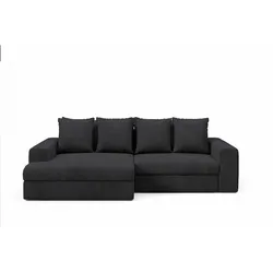 ECKSOFA Paola 3 Sitzplätze Schwarz