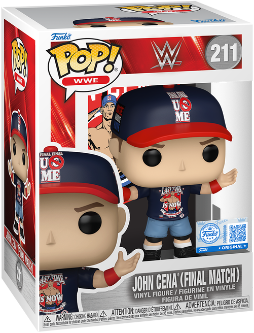 Funko Pop! Vinyl WWE John Cena (Final Match) Vinyl Figure #211, 10.2 cm tall, WWE Collectible