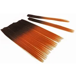 Haar-Extensions, orange/dunkelbraun