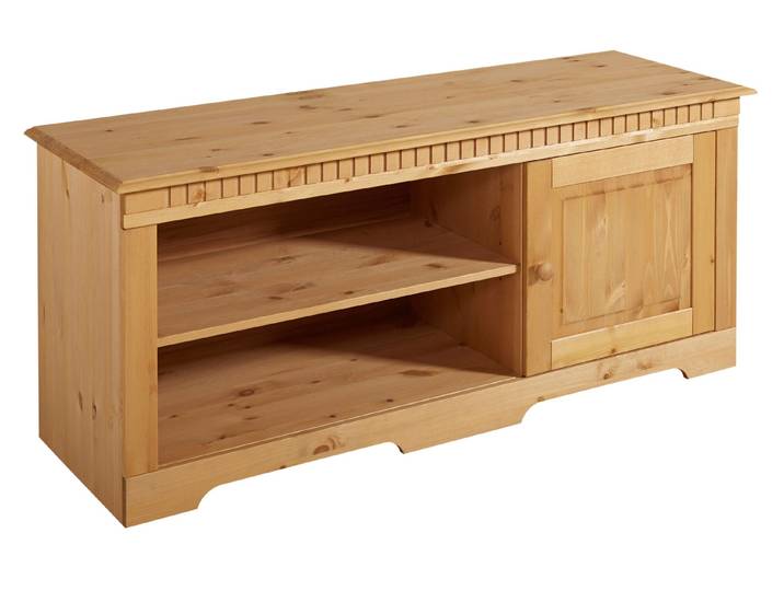 Lowboard OTTO HOME Lisa , beige (natur gebeizt, gewachst), B:130cm H:55cm T:43cm, Sideboards, Lowboard, Kommode, Breite 130 cm, Belastbarkeit bis 75 kg