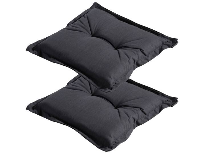 2er-Set Garten Sitzkissen, schwarz, 50x50 cm