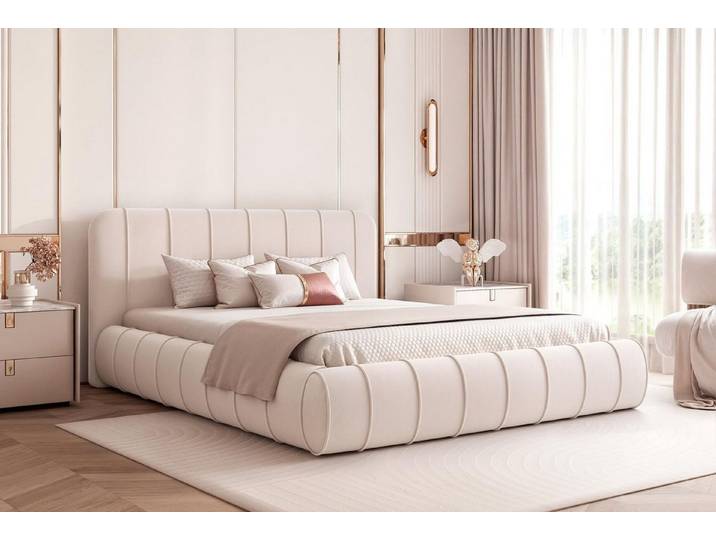 Compleo Polsterbett velvet, Bubble, Luxusbett mit Bettkasten, Elegant design
