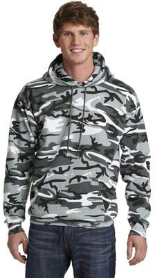 Port & Company PC78HC Core Fleece Camo Pullover Hooded Sweatshirt in Winter size 3XL