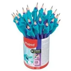 Maped, Bleistift, Bleistift mit Schreibhilfe KIDY learn, 22er Köcher HB, Minenstärke: 2,2 mm, dreieckig, bruchfeste G (2.20 mm, HB, 22x)