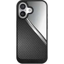 Nivocase Hülle für Apple iPhone 17 Handyhülle NIVOcore Case Schwarz Carbon Metall Stahl (Apple iPhone 17), Smartphone Hülle, Schwarz