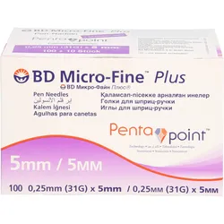 Bd Micro-Fine+ 5 Nadeln 0.25x5 Mm 100 ST
