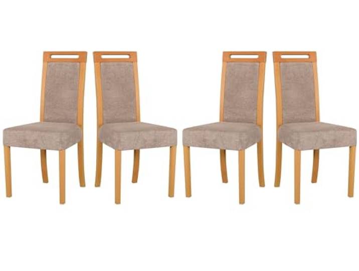 LeafDesign Esszimmerstühle Holz - Esszimmerstuhl 120 kg - Stuhl Buche Massiv - Stühle Esszimmer 4er Set - Holzstuhl - Esstischstühle - Küchenstühle 4er Set- Made in EU