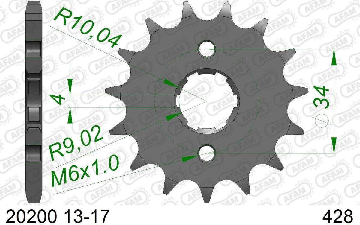 AFAM 20200-17 Chain Pinion