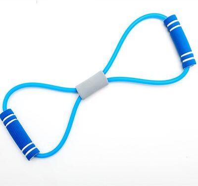 Market Central Chest Expander Trainer Portable Resistance Band Back Stretcher For Home Fitness blue