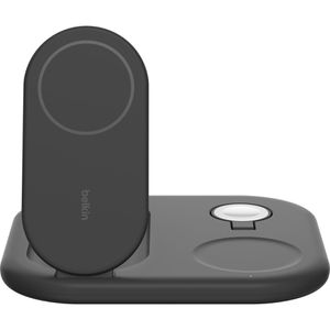 Belkin Ladestation BoostCharge einklappbar 3in1, für Apple iPhone, Watch & Airpods, Induktion, 15W