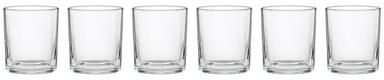 "Oneida 24 Seven Colors Medium Tumblers, Set of 6, Clear or Colored Rims - 4""H x 3.25"" Round; 13.5-Fl Oz"