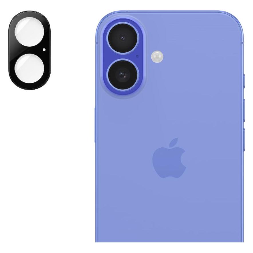 Techsuit - Full Camera Glass - iPhone 16 / iPhone 16 Plus - Black (Apple iPhone 16, Apple iPhone 16 Plus) (56362228)