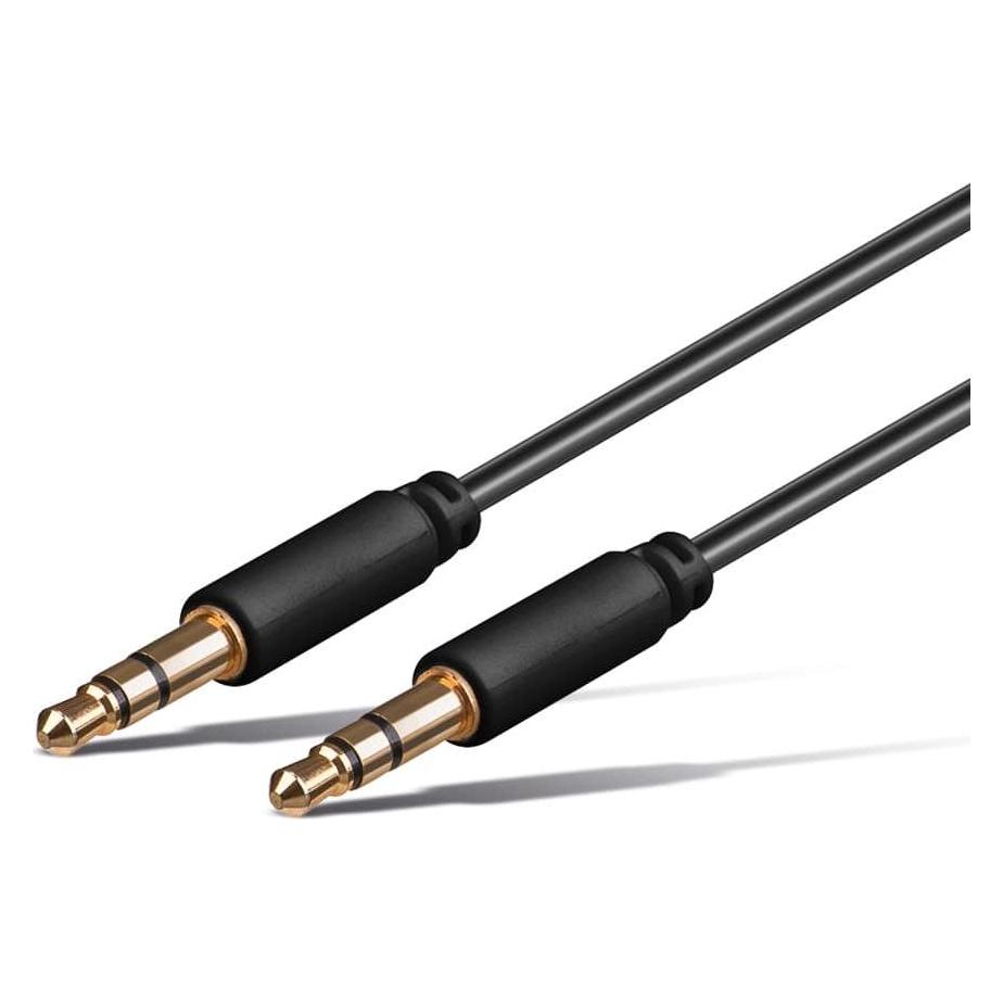 Goobay Audio Verbindungskabel AUX, 3,5 mm stereo 3-pol., slim, CU (3 m, AUX Kabel) (69108)