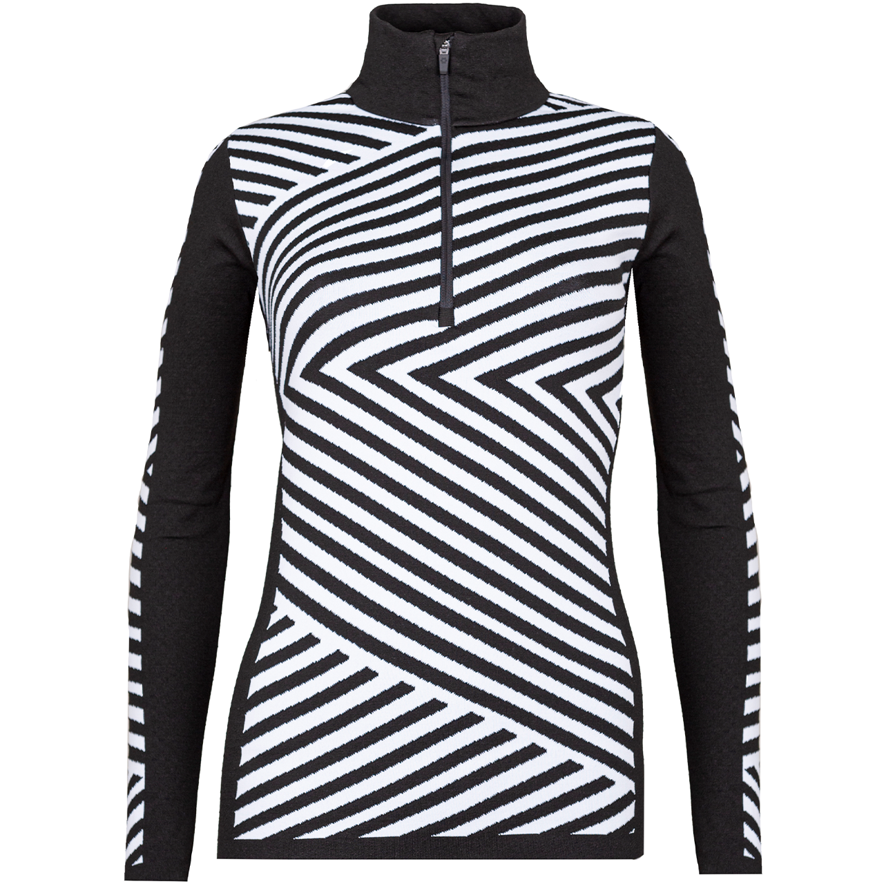 Newland Damen gestricktes Funktionsshirt CELIA black-white - S