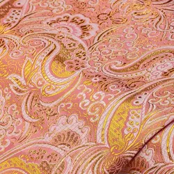 Jacquard "Blumen/Paisley", rosa/gold