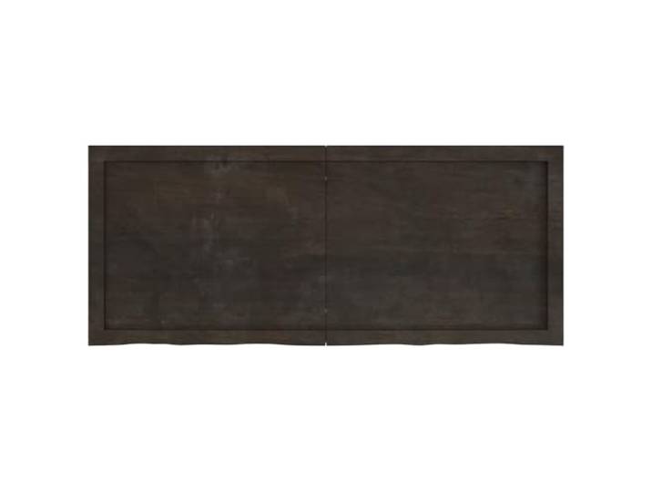 Tischplatte Massivholz Eiche 120x50 cm Dunkelbraun Faltbar Massivholzplatte, klappbar mit Scharnier, bemalte Oberfläche, für den Rand, universell für verschiedene Untergründe