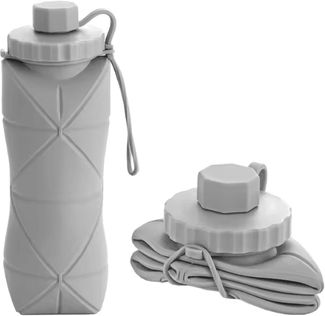 Inspire Essentials HydraFold Collapsible Water Bottle Portable Silicone Travel Cup a