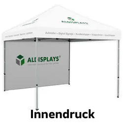 Aluminium Promotionzelt bedruckte Seitenwand 3m