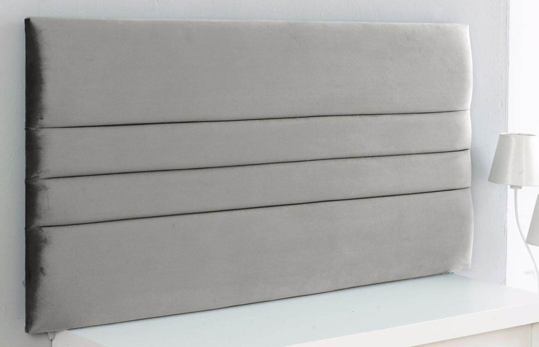 Fairmont Park Schmidt Upholstered Velvet Headboard Silver Kingsize (5')