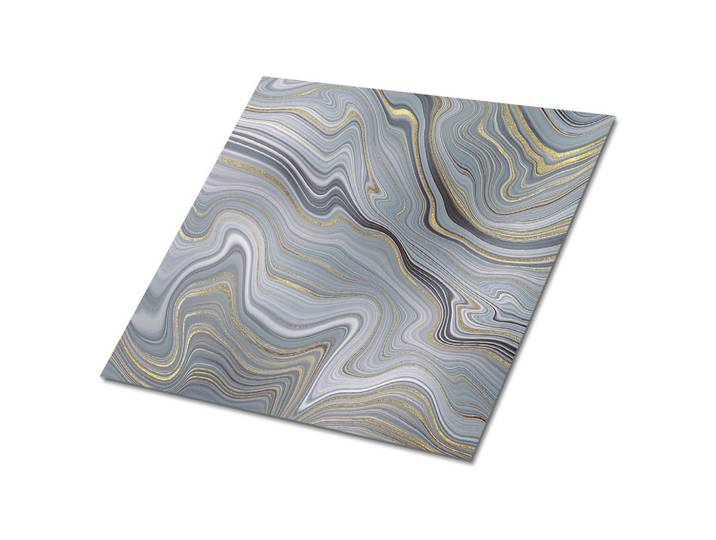 SELBSTKLEBENDE Wandfliesen 9 Stück 30x30 cm - Marmorwellen